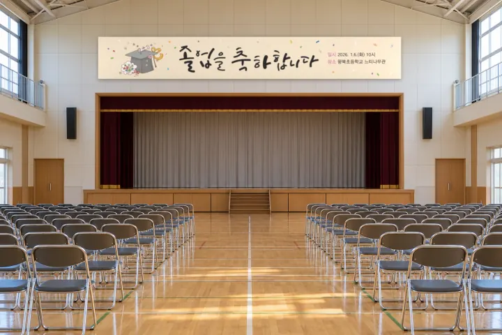 익산 왕북초 · 졸업 현수막