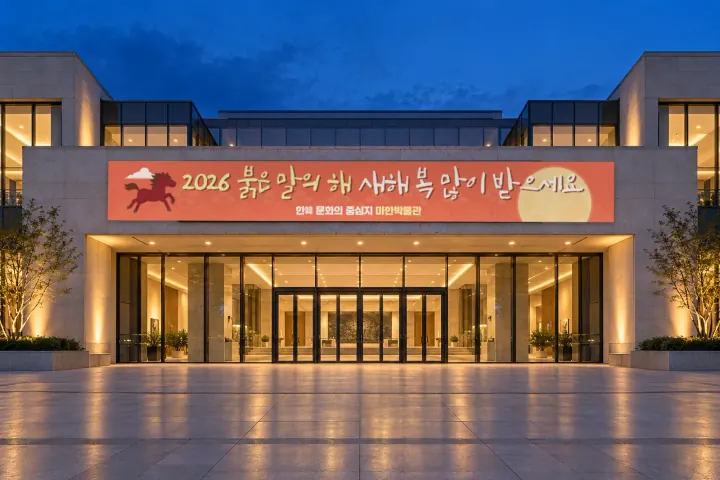 마한박물관 · 새해 현수막